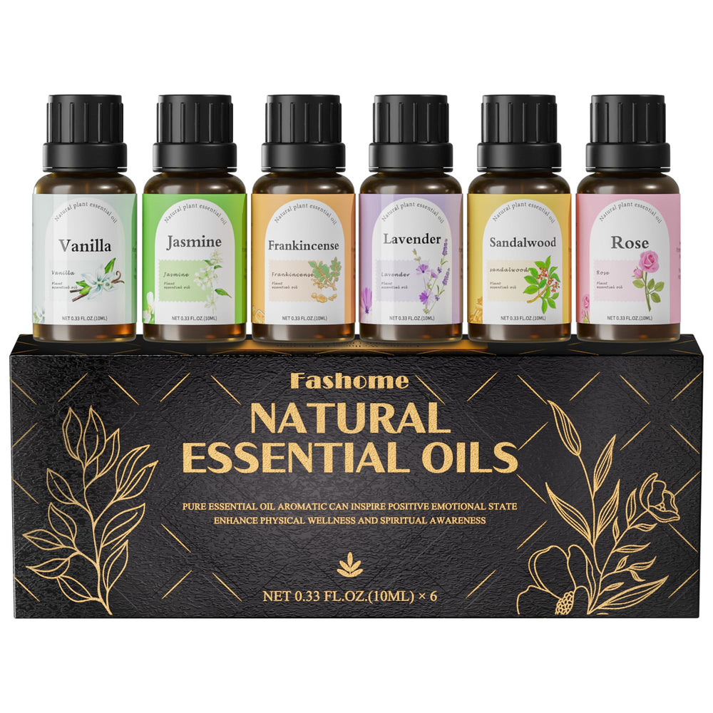 Fashome vanilla essential oil bottle for diffuser aromatherapy and cozy ambiance.