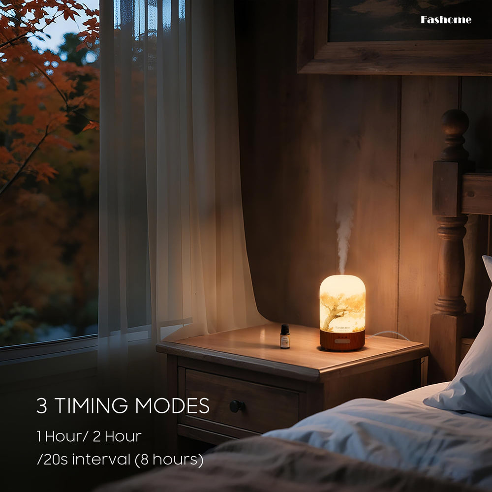 Fashome hand blown glass diffuser exterior blends elegance and durability.