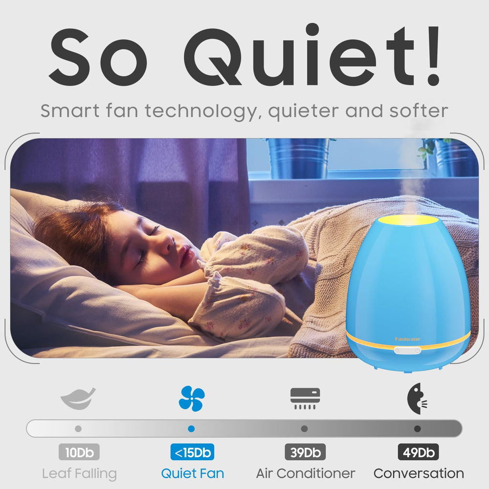 Fashome ultra-quiet operation supports undisturbed sleep and meditation.