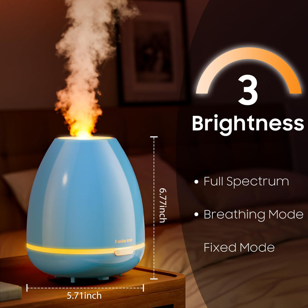 Fashome ultrasonic diffuser releasing a fine mist for relaxing spaces.