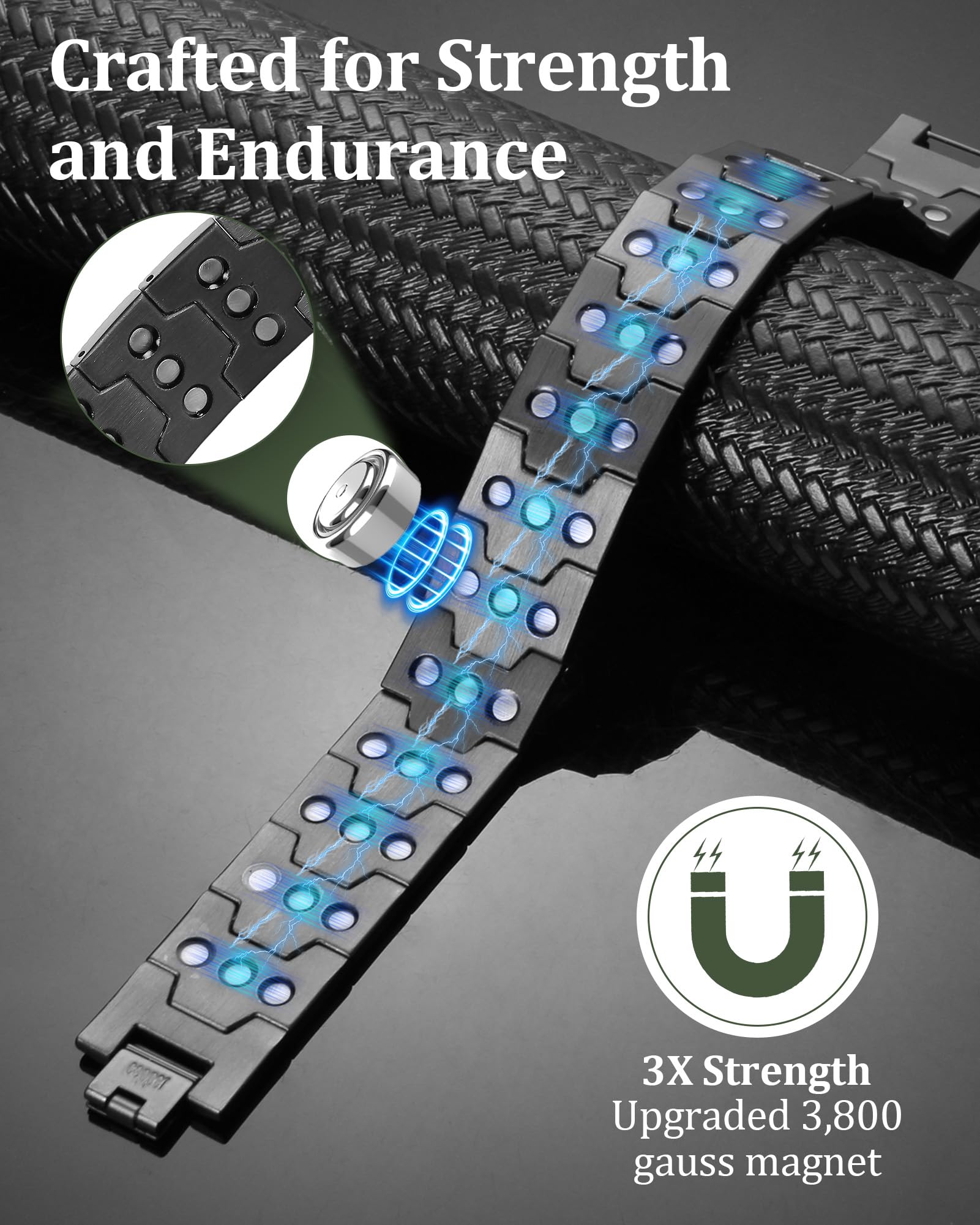 Fashtour 3X bracelet includes sizing tool for fit
