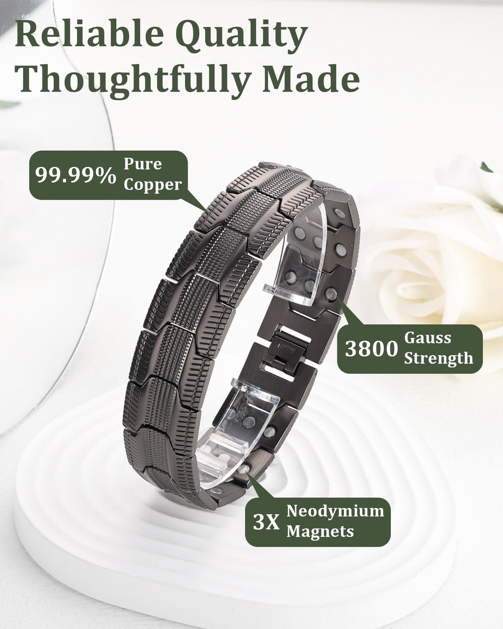 Fashtour 3X bracelet on wrist showing adjustable, comfortable fit