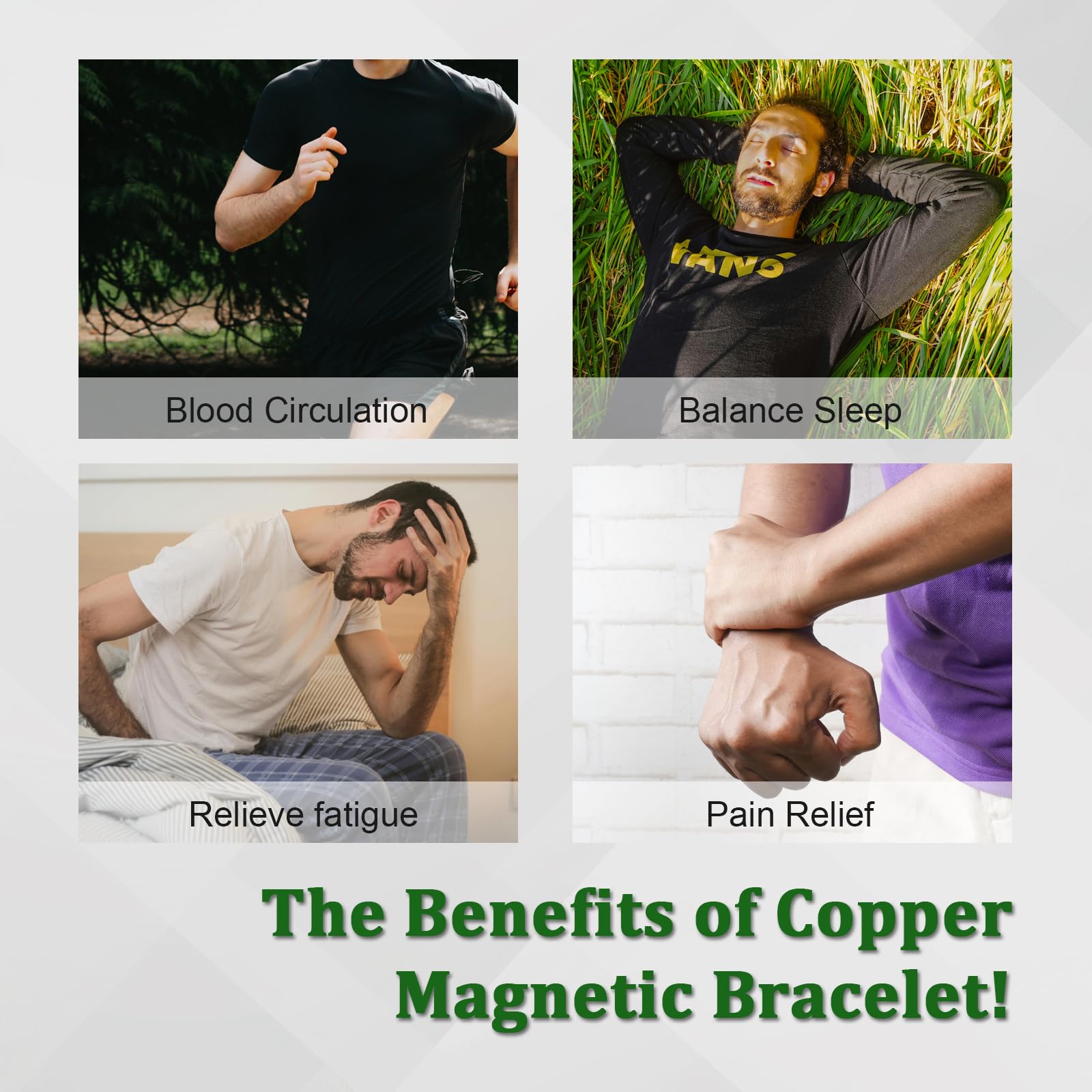 Fashtour adjustable copper bracelet fit for different wrists.