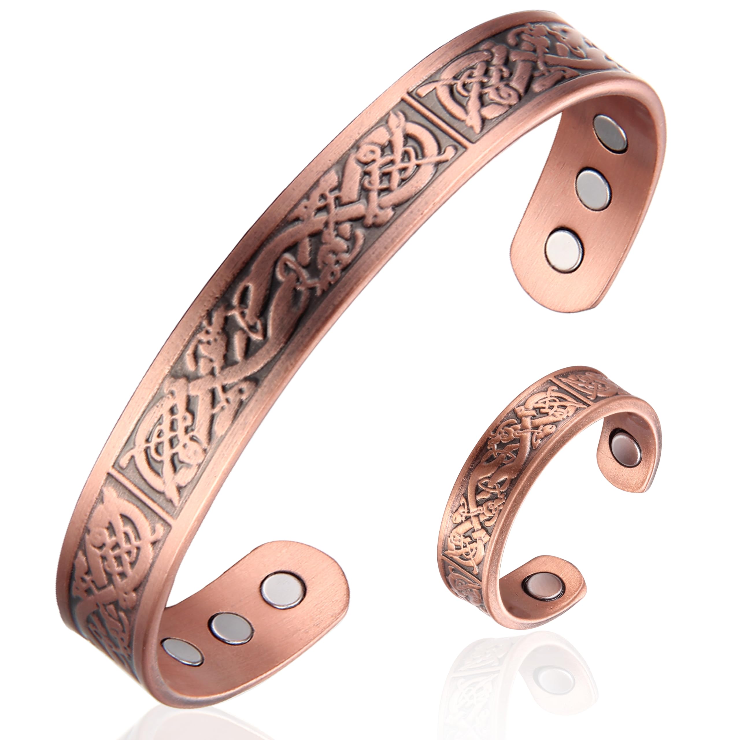 Fashtour copper bracelet with closed cuff, durable and hypoallergenic for daily wear.