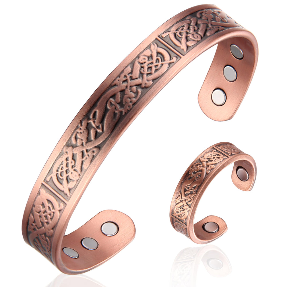 Fashtour copper bracelet with closed cuff, durable and hypoallergenic for daily wear.