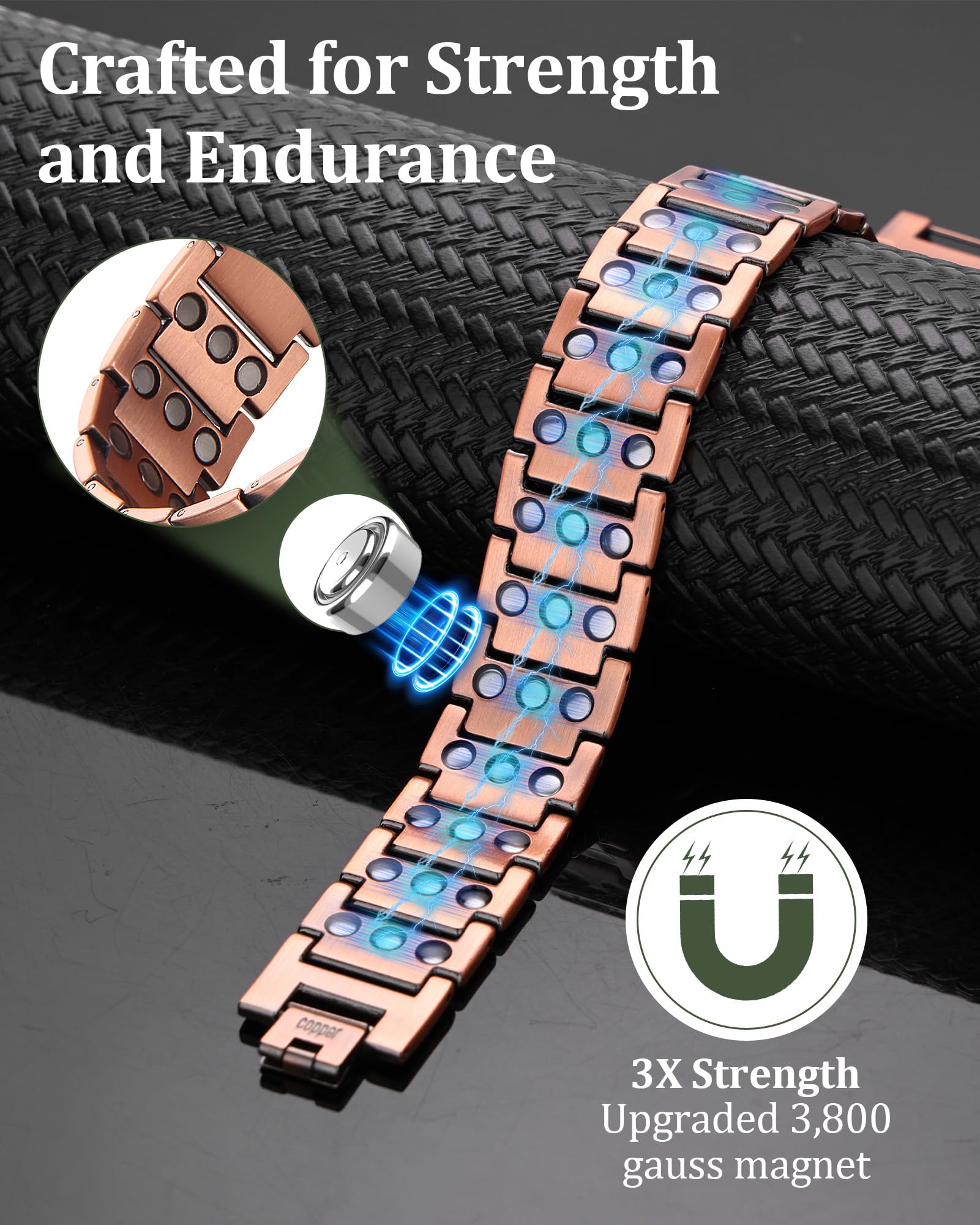 Fashtour copper bracelet in elegant gift box