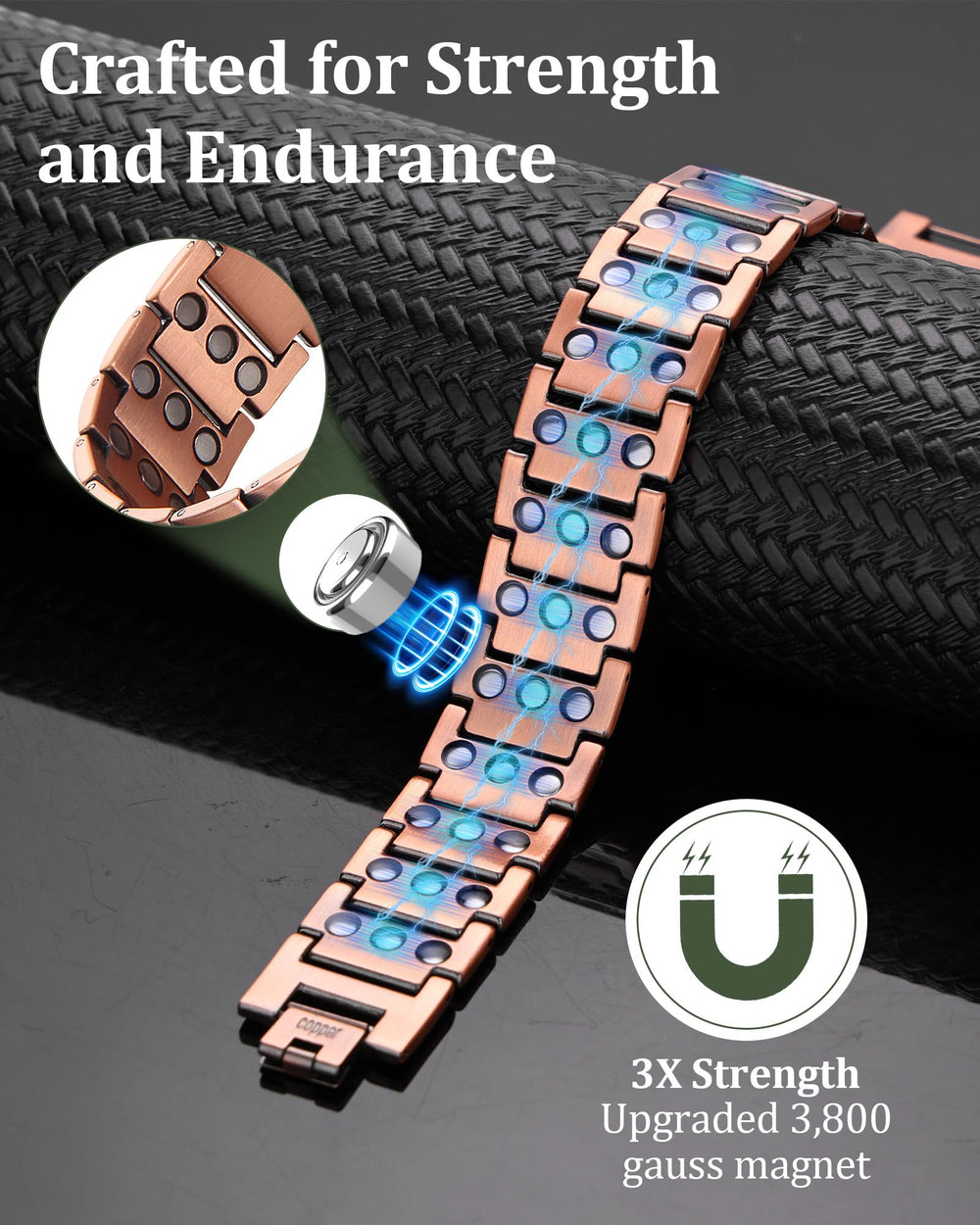 Fashtour copper bracelet in elegant gift box