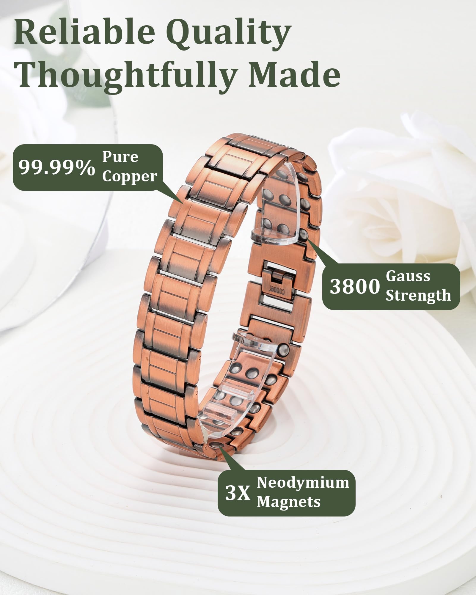 Fashtour mens bracelet link-style detail for versatile wear