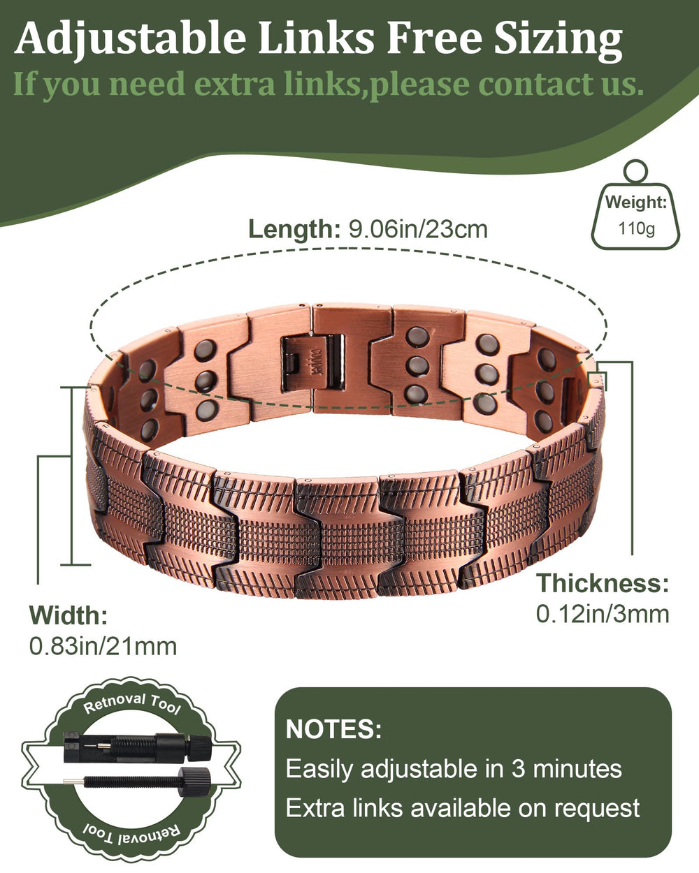 Fashtour bracelet sizing tool helps achieve a comfortable, personalized fit.