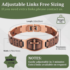 Fashtour copper bracelet worn with casual attire for versatile styling.