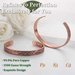 Fashtour copper bracelet worn on the wrist with adjustable fit