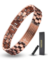 Fashtour copper magnetic cross bracelet worn daily for durable, stylish appeal