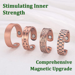 Fashtour copper magnetic ring adjustable fit for home resizing.