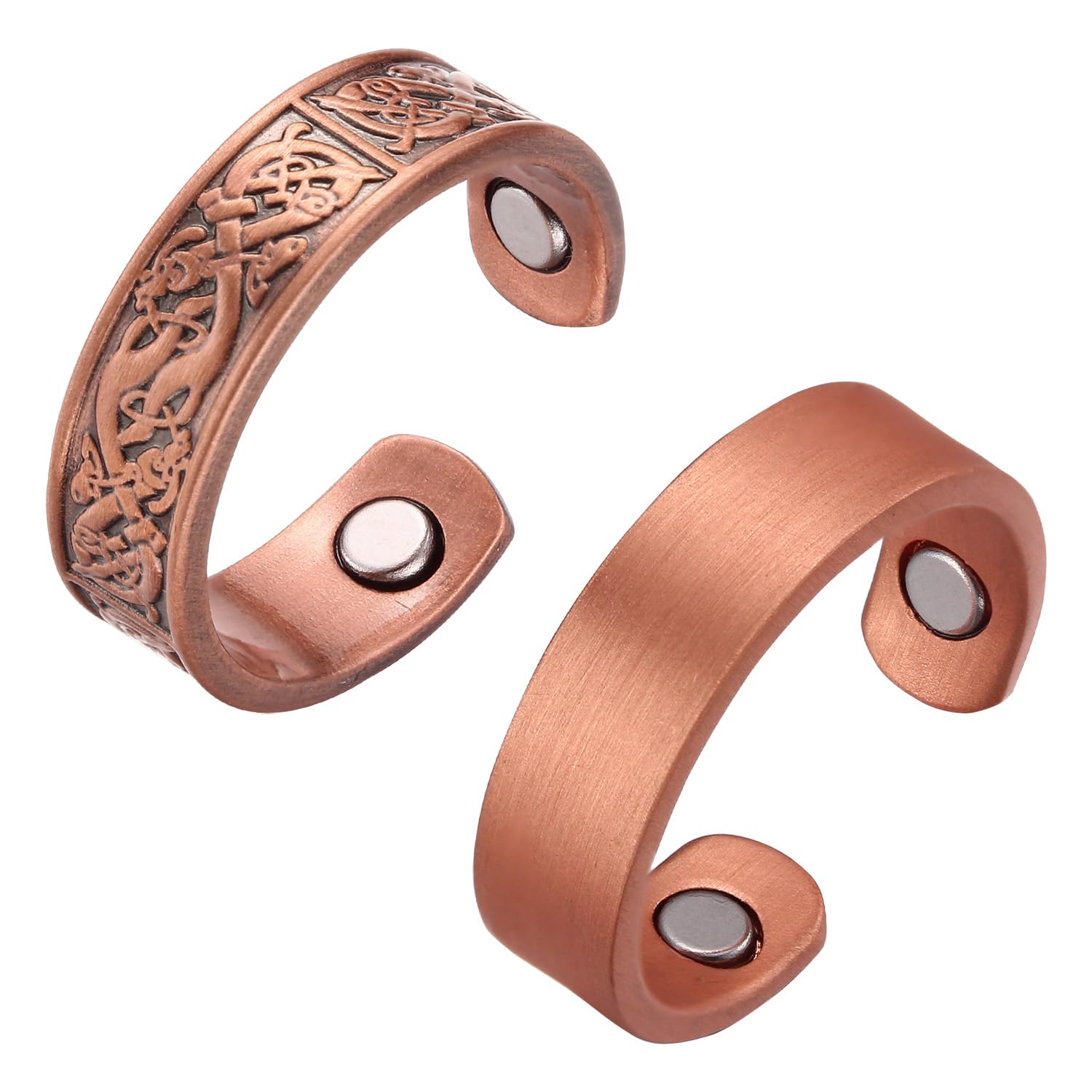 Fashtour copper magnetic ring front view for everyday style and potential comfort.