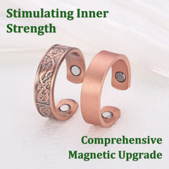 Fashtour copper magnetic ring open design demonstrates easy self-adjustment at home.
