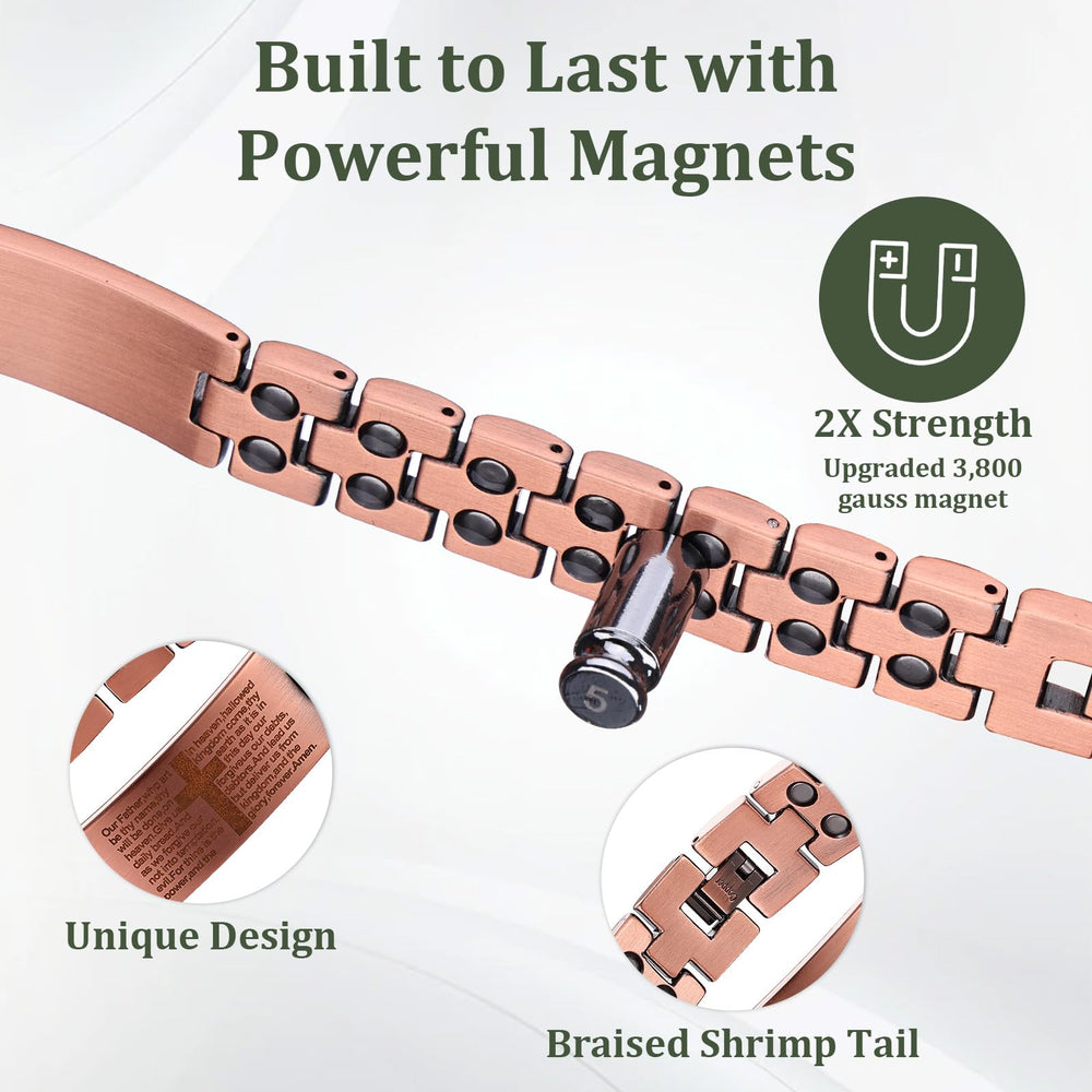 Fashtour cross engraving featuring 'Be Strong and Courageous' inspiration.