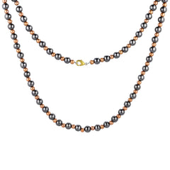 Fashtour magnetic hematite necklace with 8mm beads adds bold style to daily outfits.