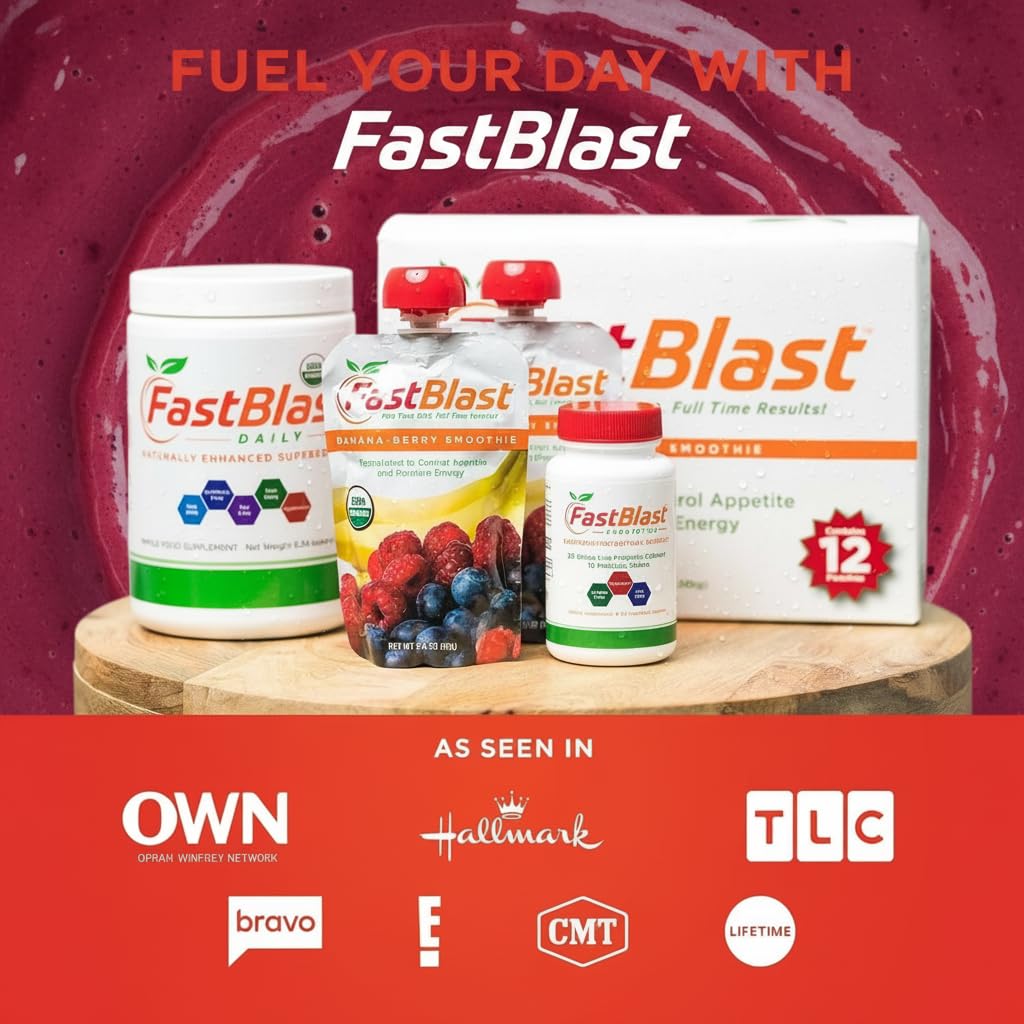 FastBlast banana-berry smoothie pouch helps start the day during breakfast on the go.