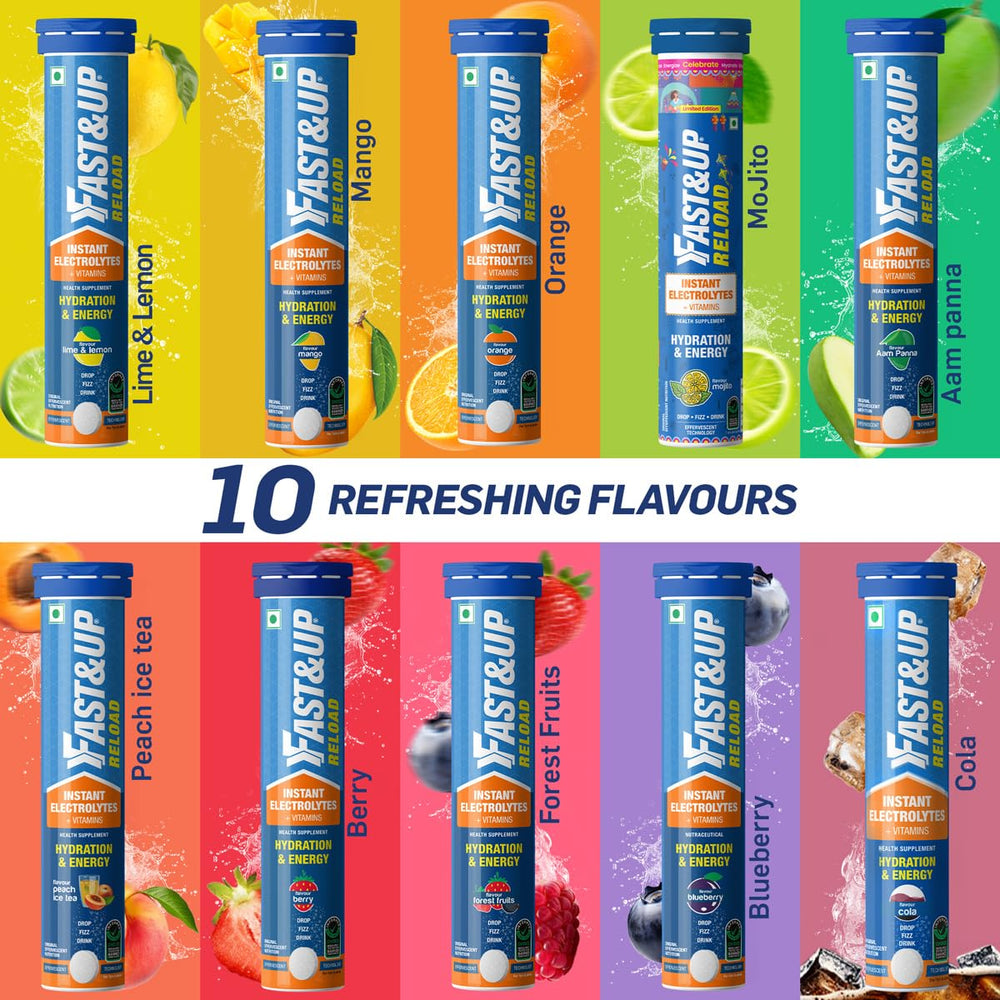 FAST&UP Reload easy mix in a water bottle for daily activity