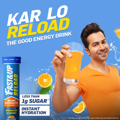 FAST&UP Reload ready hydration in a glass after dissolving the tablet