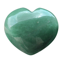 Favoramulet green aventurine heart stone held in hand for calming focus and mindful touch.