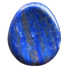 Favoramulet healing crystal thumb stone teardrop lapis lazuli for anxiety relief.