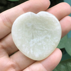 Favoramulet heart-shaped worry stone hand carved for relaxing thumb rubbing.