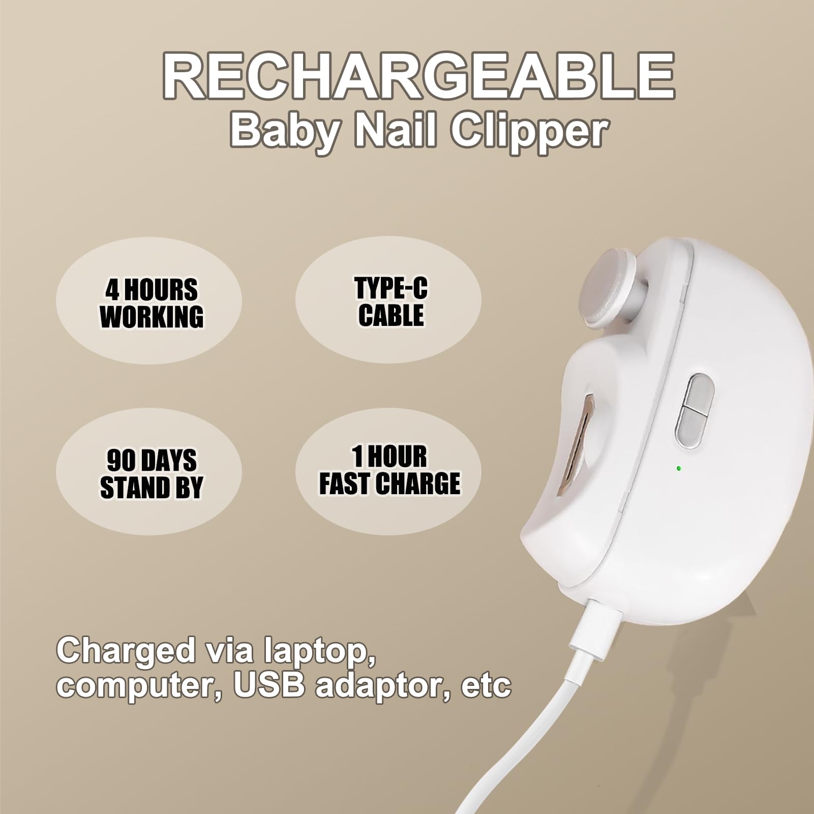 Favrison child-safe nail trimmer with ergonomic grip.