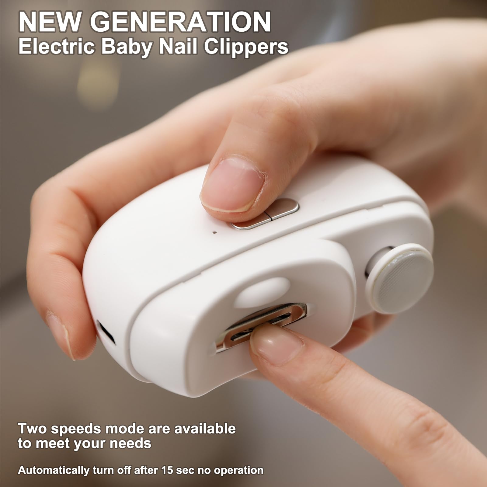 Favrison electric nail file with night-light for precise grooming.