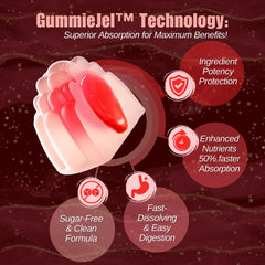 Strawberry-flavored sugar-free gummies by Fawelo for convenient daily wellness