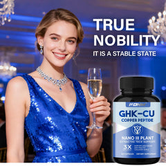 FDNM GHK-Cu capsule closeup emphasizing easy-to-swallow vegan capsules for daily use.