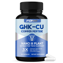 FDNM GHK-Cu copper peptide capsules packaging highlighting premium formulation for daily skin support.