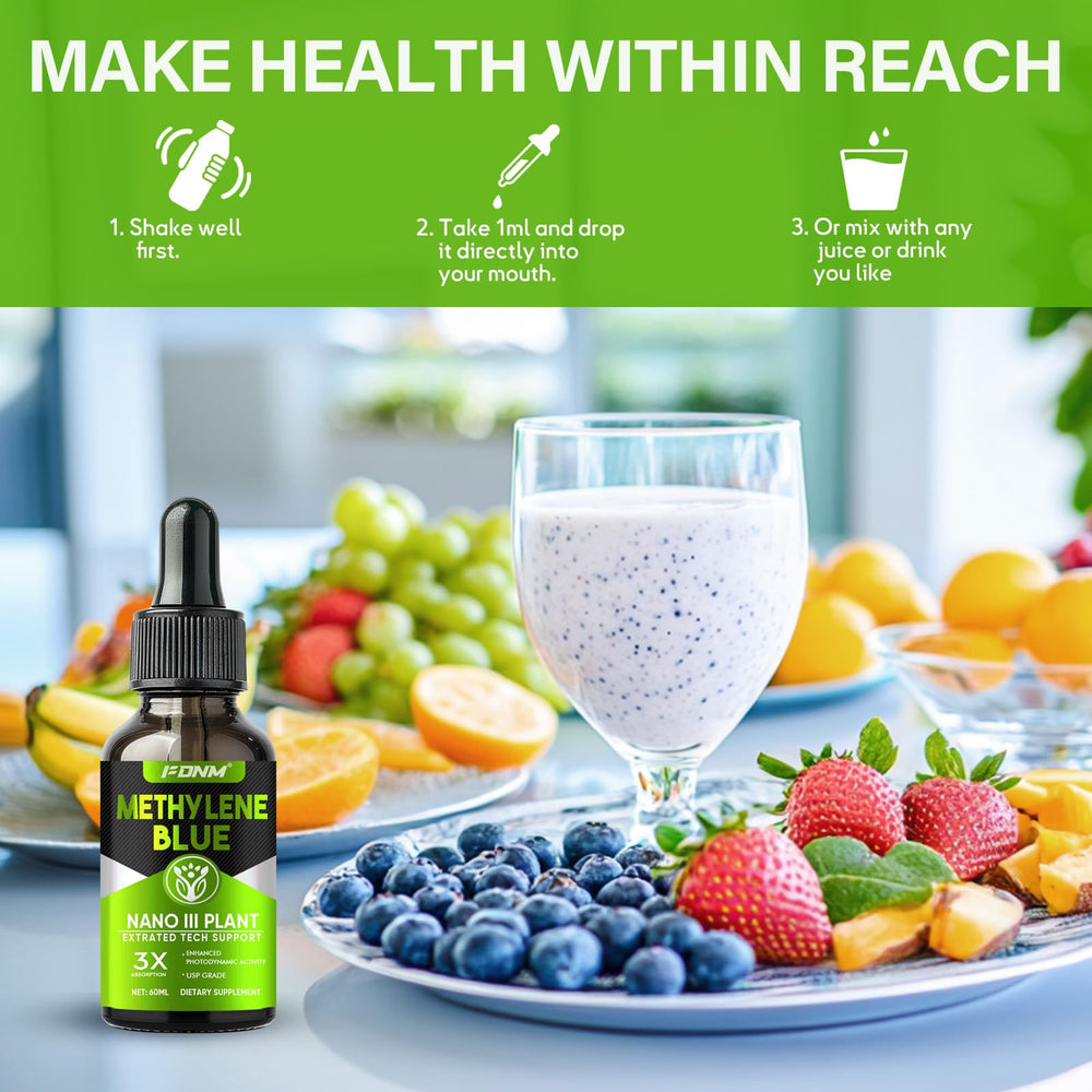 FDNM Methylene Blue Drops morning routine setup supports daily focus.