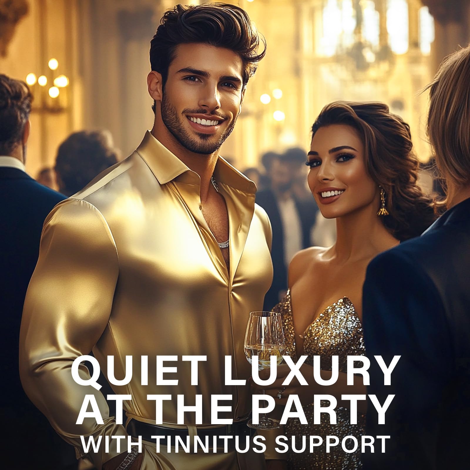 FDNM Tinnitus Relief capsules closeup highlight easy daily dosing