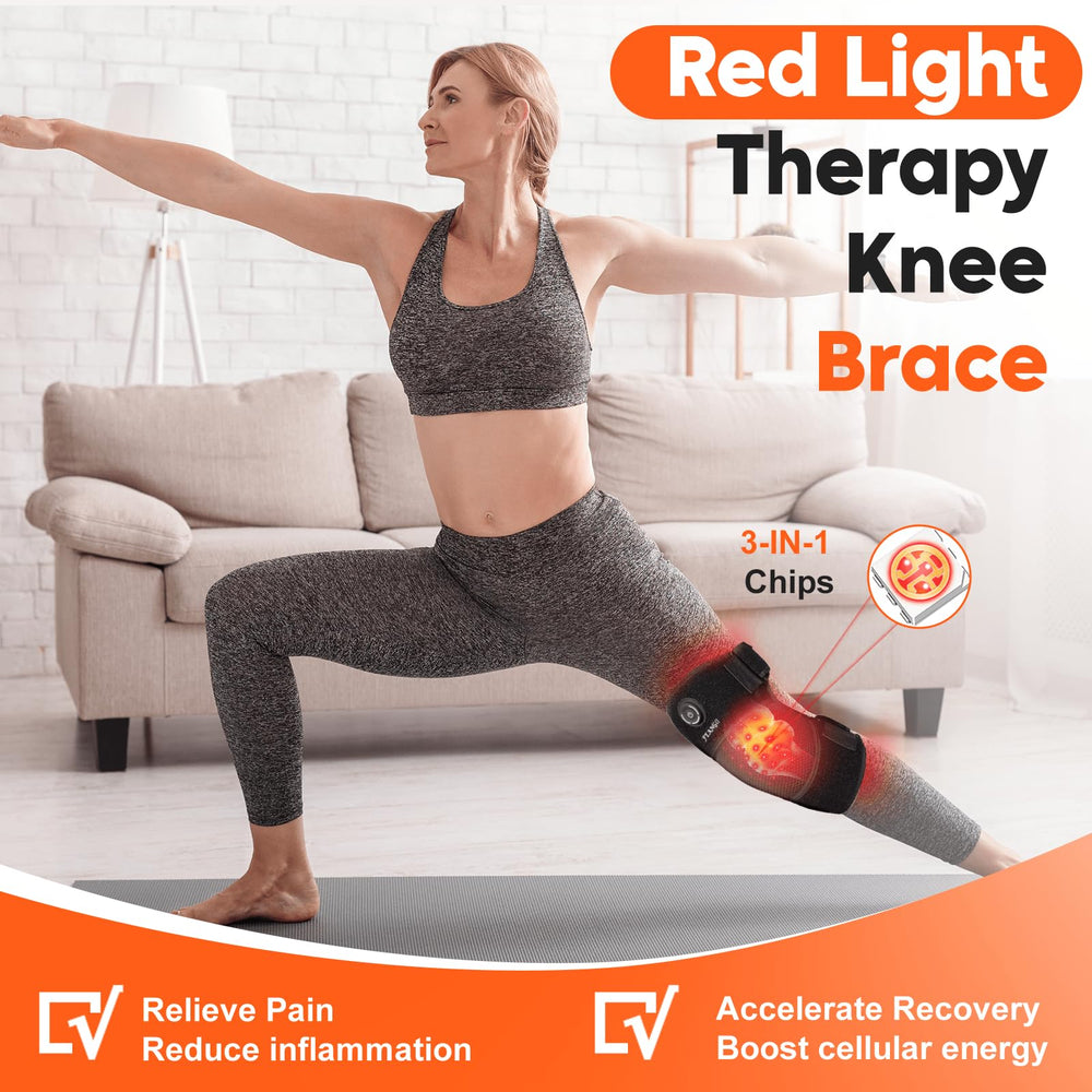 feangli cordless knee wrap in use for freedom at home
