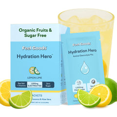 Feel Goods Hydration Hero Lemon Lime packet for quick hydration.