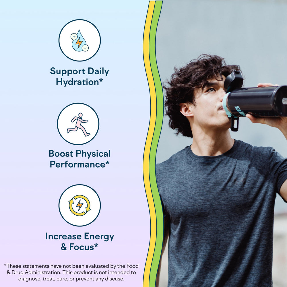 Feel Goods Hydration Hero packet open pour ready to mix.