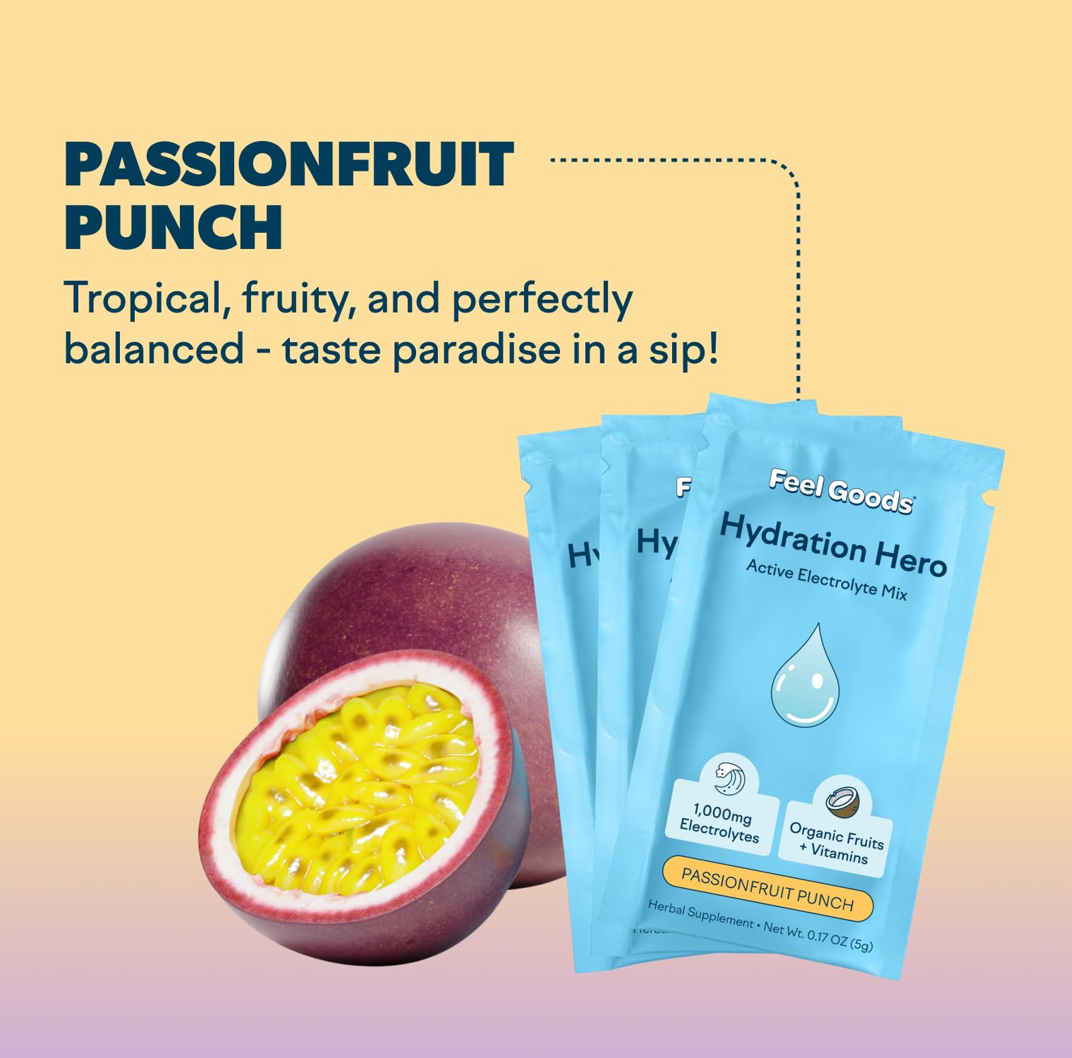 Sugar-free label on Hydration Hero for health-conscious shoppers