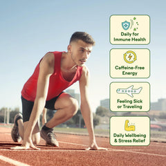 Ashwagandha and Goji Berry provide energy and focus without caffeine.