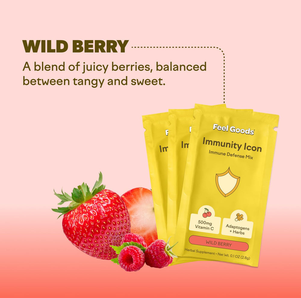Feel Goods Immunity Icon zero sugar formula for clean daily enjoyment
