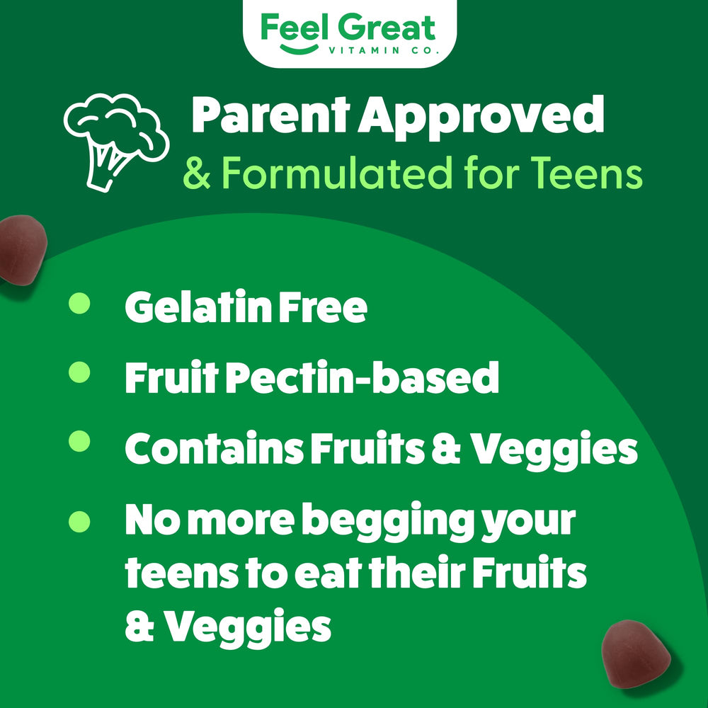 Allergen-free gummies suitable for teens with dairy-free and gluten-free.