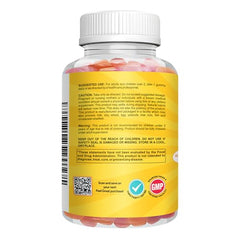 Feel Great Kids D3 gummies citrus closeup shows chewy texture and taste.