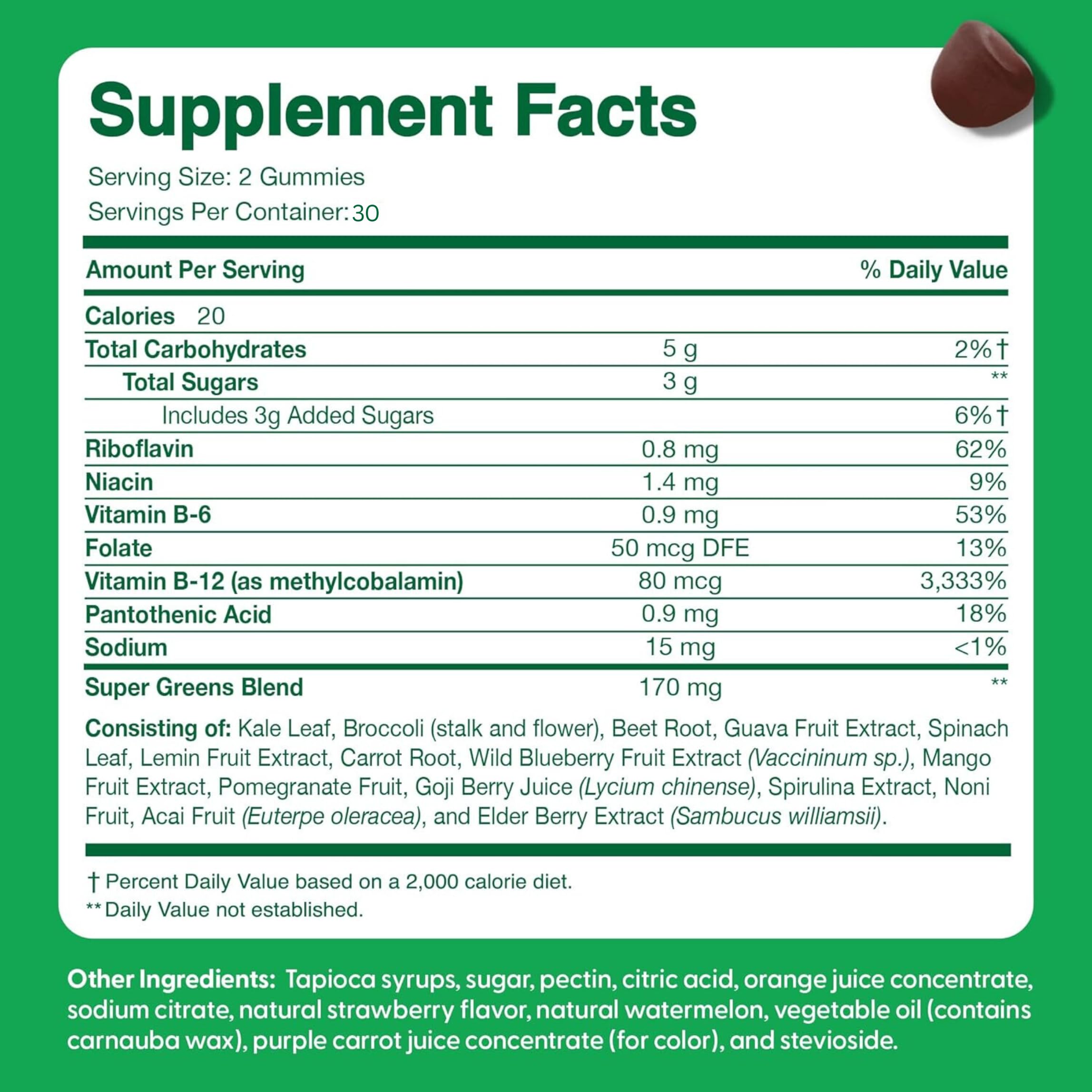 Feel Great Super Green for Kids is easy to chew for ages 4 and up.
