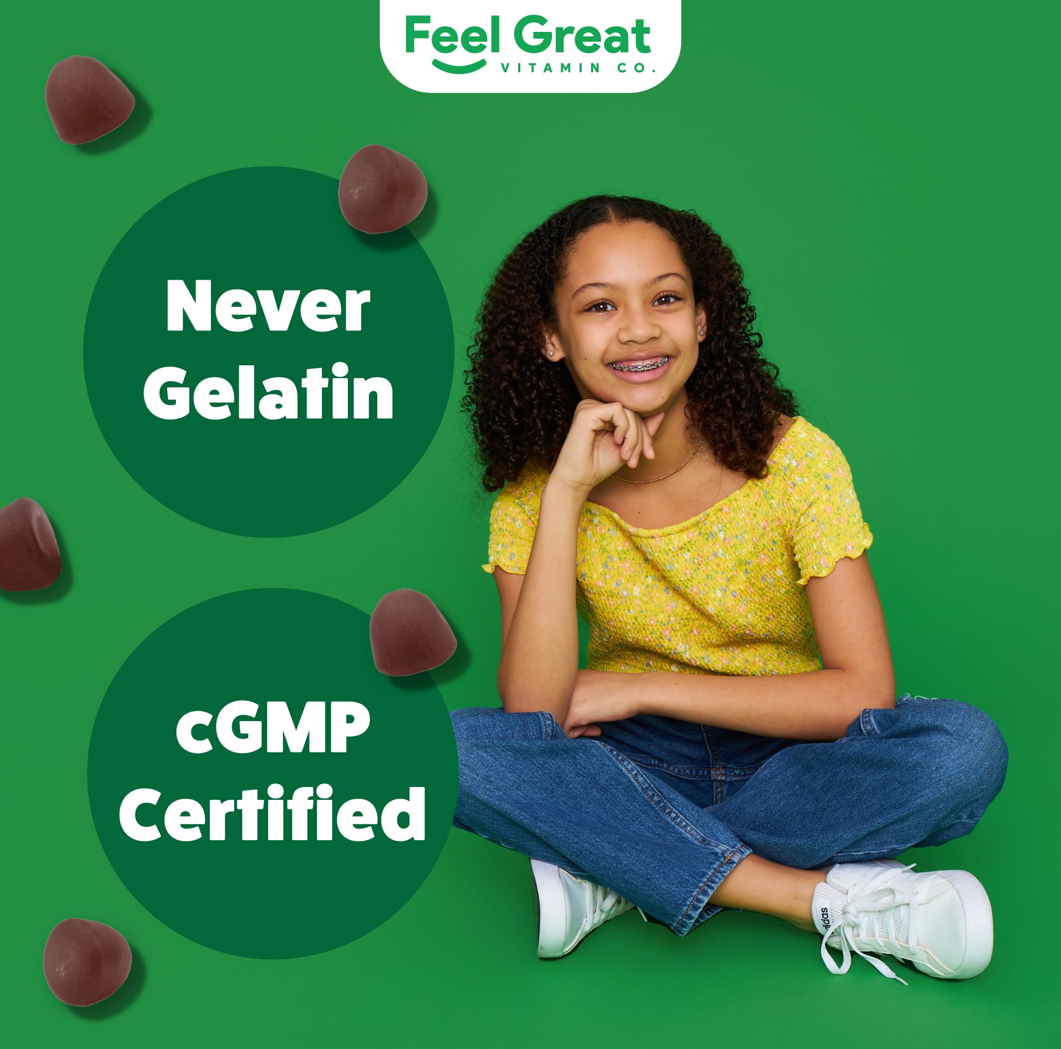 Feel Great Super Green for Kids is Non-GMO vegan and produced in small batches.