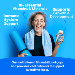 The Feel Great Teen Vitamins display real fruit pectin sweetness