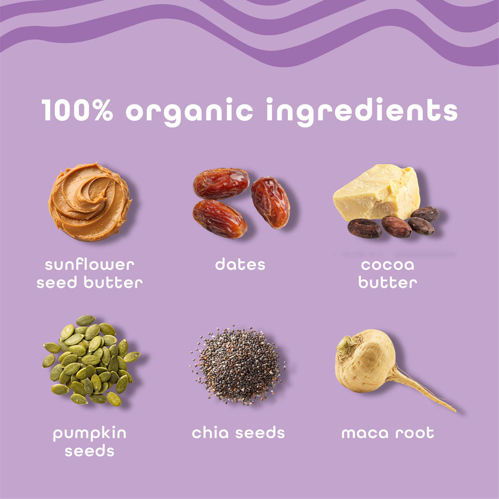 FEEL vegan bars vitality maca caramel sea salt bar close-up showcases flavor