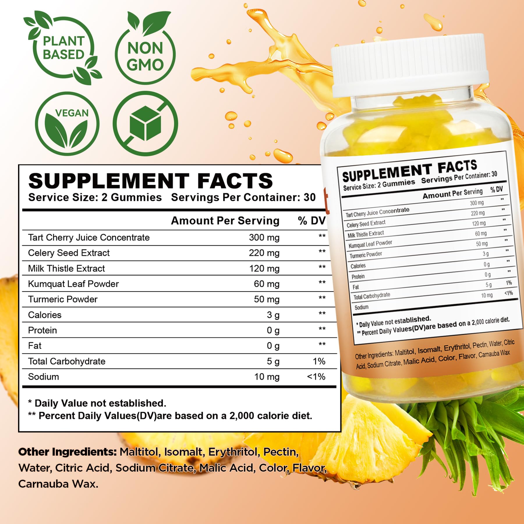 Feelherbs turmeric tart cherry blend ingredients for joint comfort