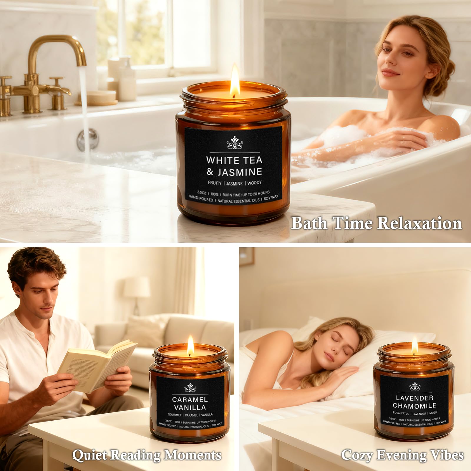 Feibao White Tea & Jasmine candle feels fresh and clean.