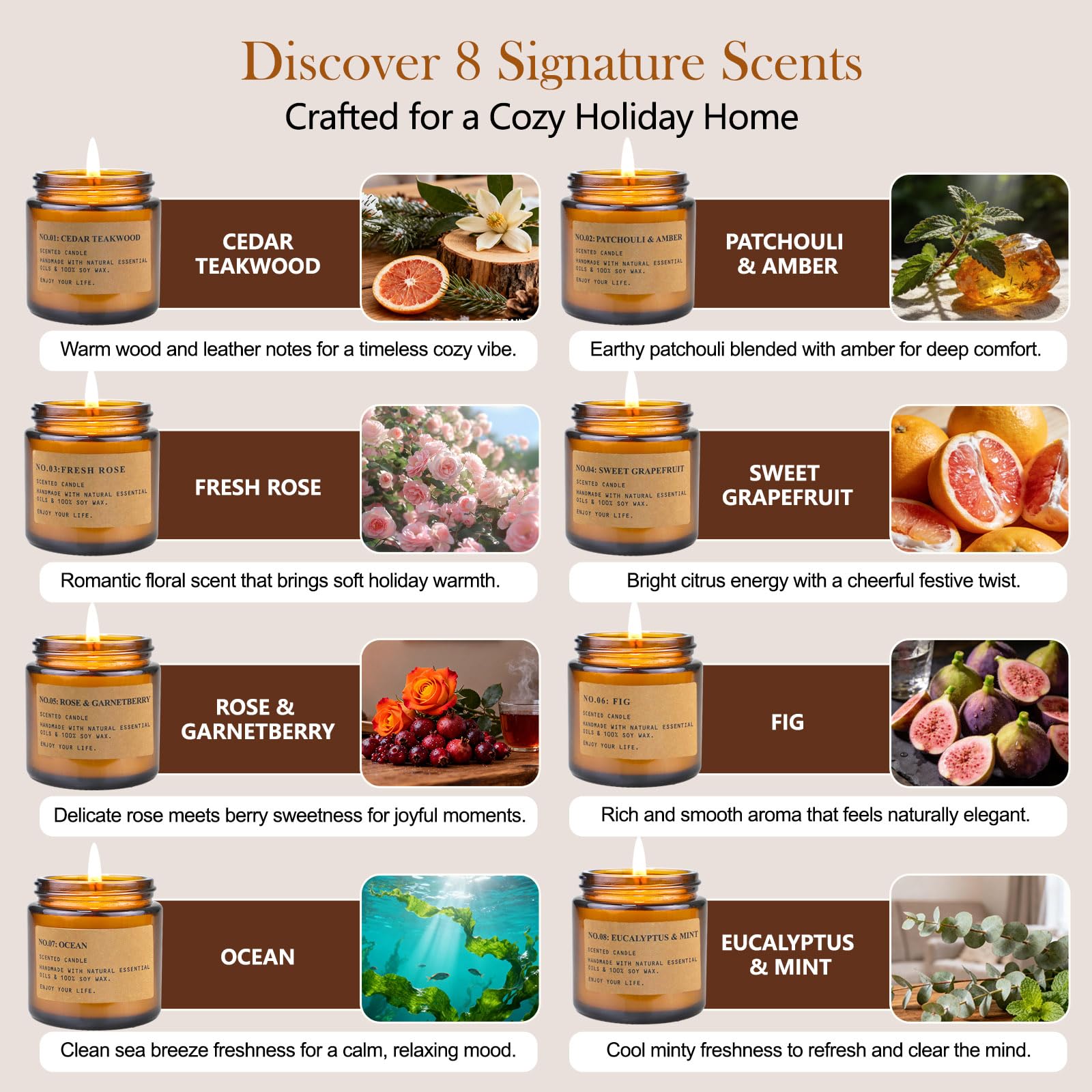 Feibao fresh rose amber jar candle enhances romantic ambience.