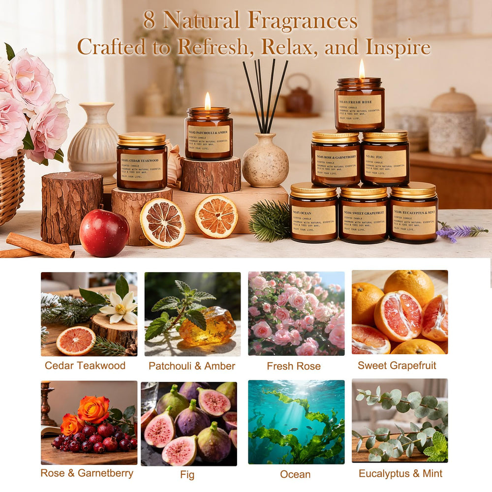 Feibao sweet grapefruit amber jar candle boosts mood during the day.